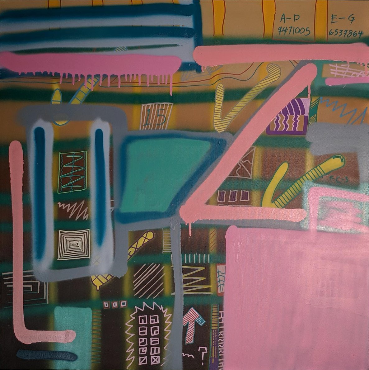 Judah Paints — mixed media on canvas